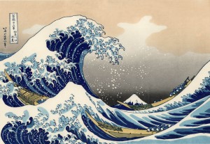 The Great Wave Off Kanagawa by Hokusai is an original Japanese woodblock print.